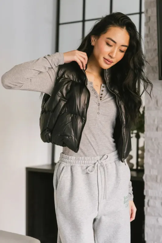 Elise Puffer Vest in Black - FINAL SALE sold by bohme