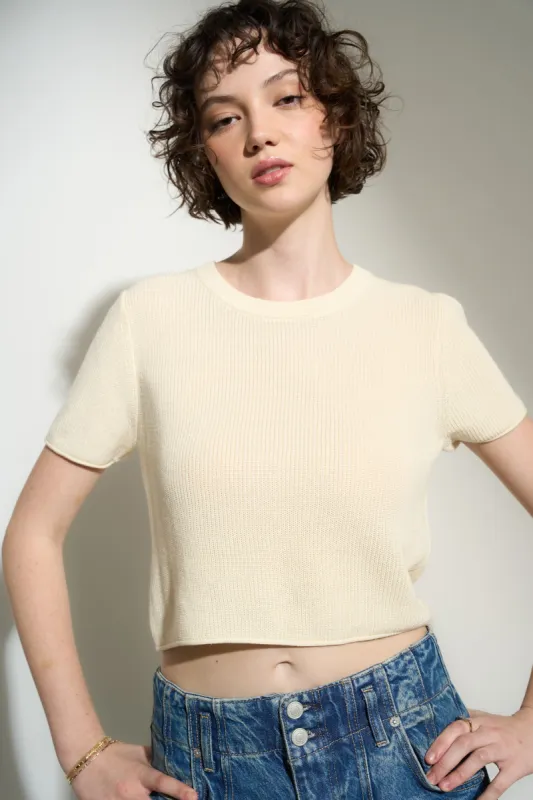 The Knit Tee - Creme sold by Callahan