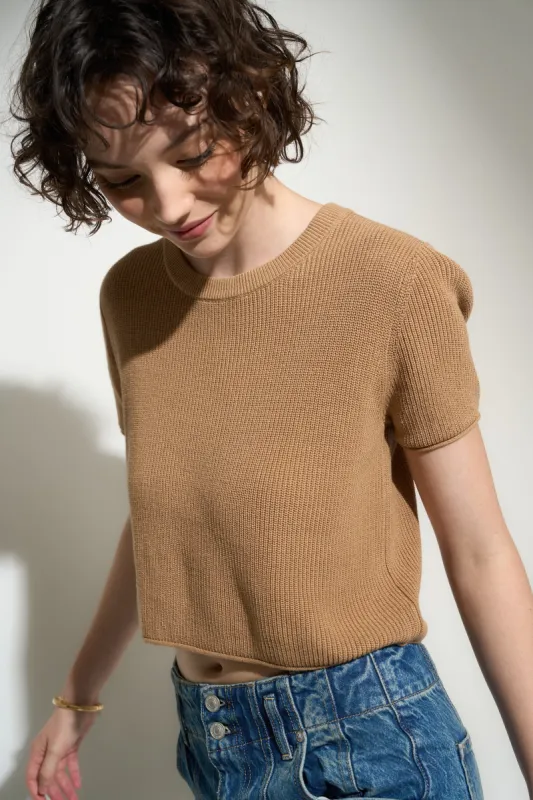 The Knit Tee - Camel sold by Callahan