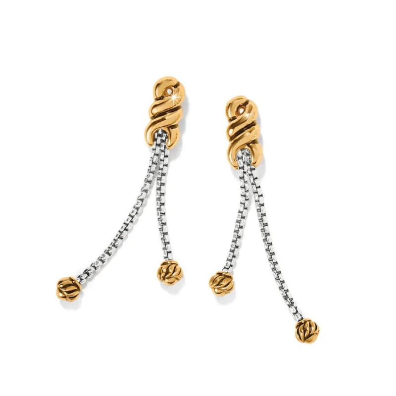 Interlok Twist Double Chain Post Drop Earrings sold by Brighton