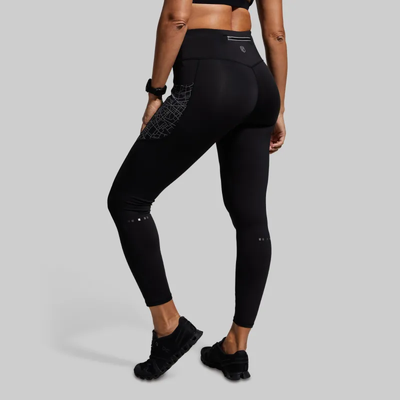 Women's Pace Running Tight (Black) sold by Born Primitive