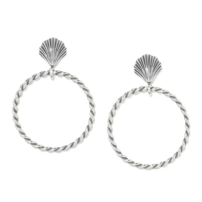 Silver Shells Hoop Earrings sold by Brighton