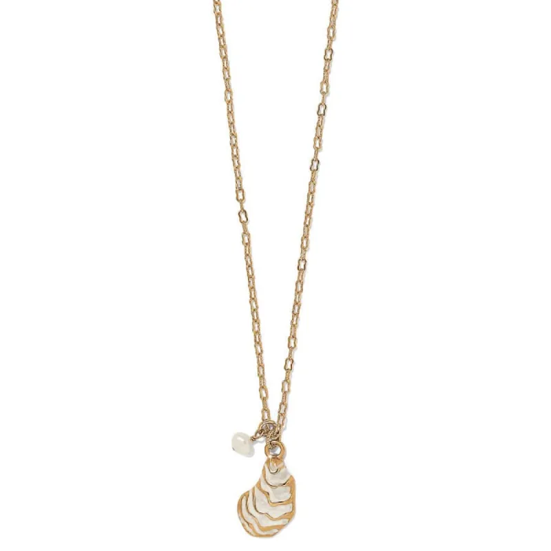 Sunset Cove Oyster Duo Necklace sold by Brighton