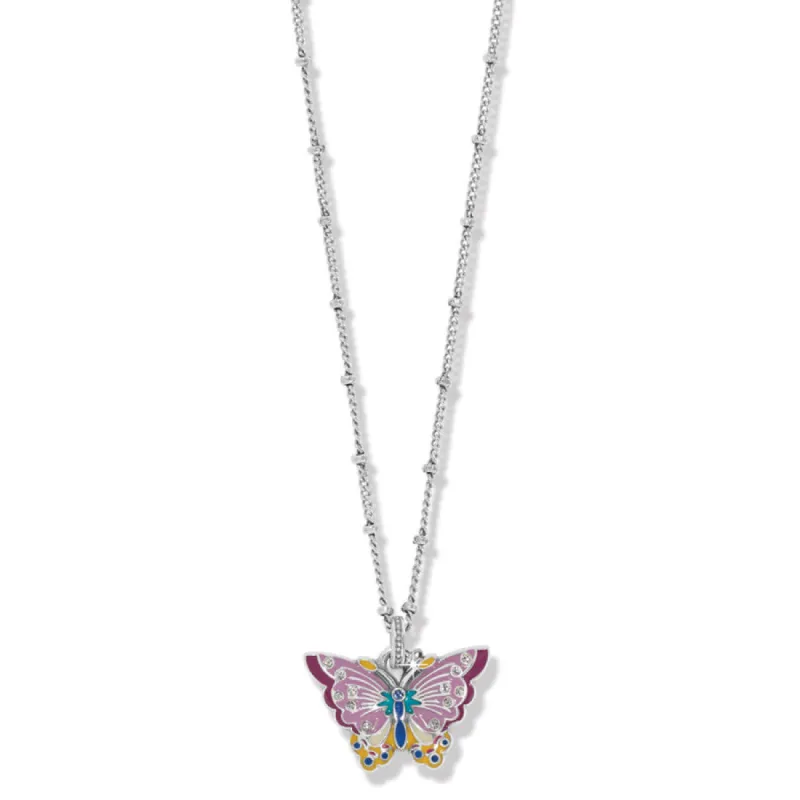 Kyoto In Bloom Butterfly Short Necklace sold by Brighton