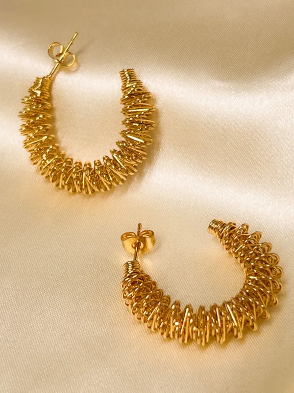 Half Circle Brushed Earrings sold by Like My Choice