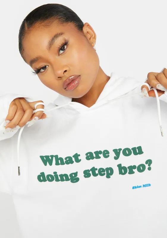 What Are You Doing Step Bro? Hoodie sold by Dolls Kill