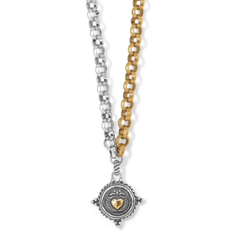 Ferrara Virtue Winged Heart Statement Necklace sold by Brighton