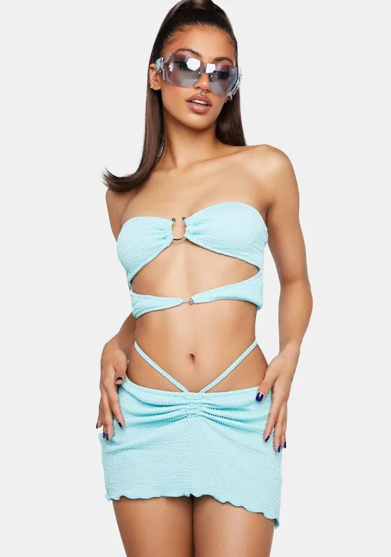 Sky Lost Your Chance Skirt Set sold by Dolls Kill