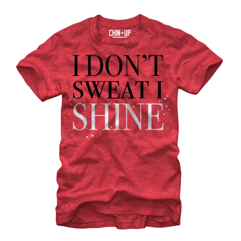 Women's CHIN UP I Don't Sweat I Shine Boyfriend Tee sold by Chin Up Apparel