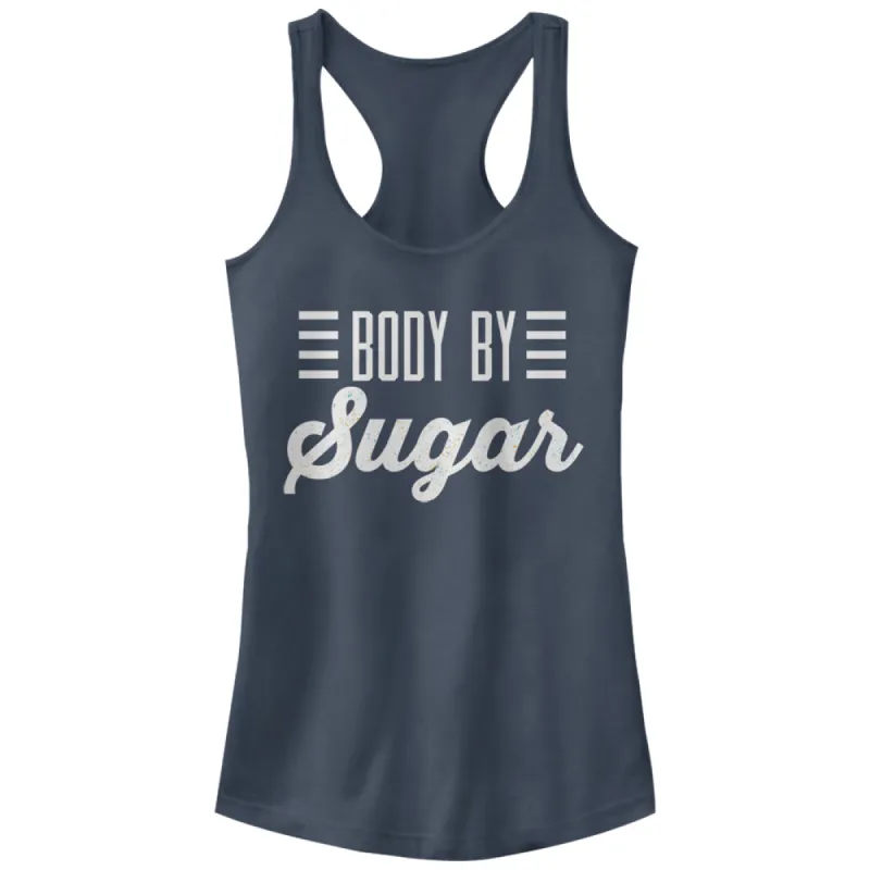 Junior's CHIN UP Body By Sugar Racerback Tank Top sold by Chin Up Apparel