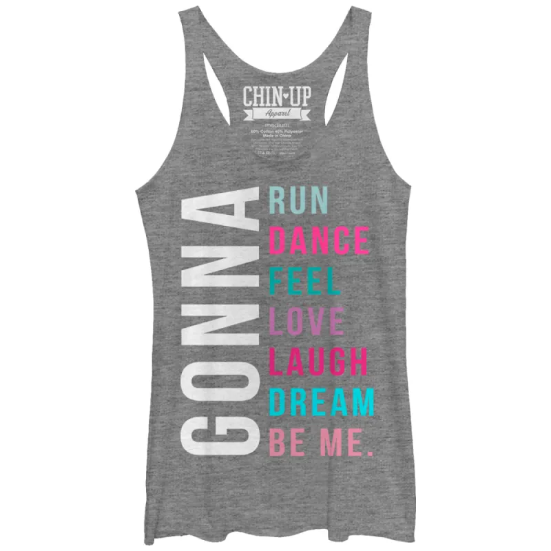 Women's CHIN UP Gonna Be Me Racerback Tank Top sold by Chin Up Apparel