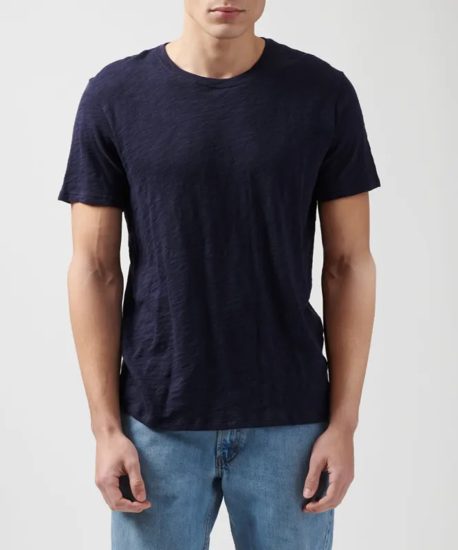 Slub Jersey Crew Neck Tee - Midnight sold by ATM Anthony Thomas Melillo