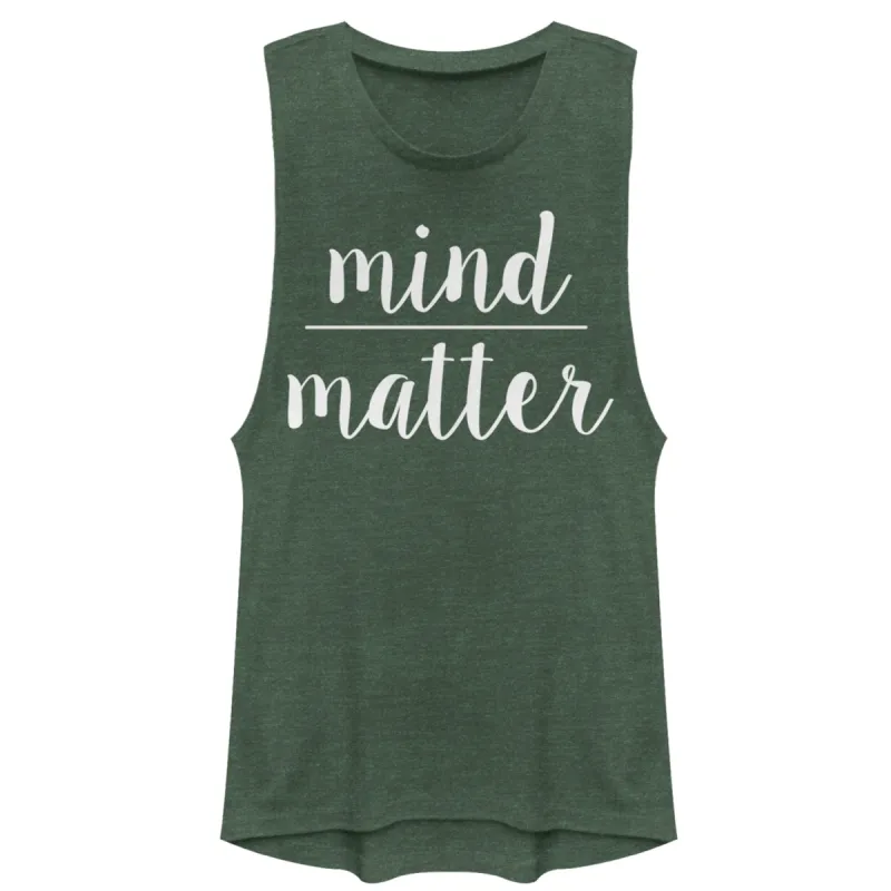 Junior's CHIN UP Mind Over Matter Festival Muscle Tee sold by Chin Up Apparel