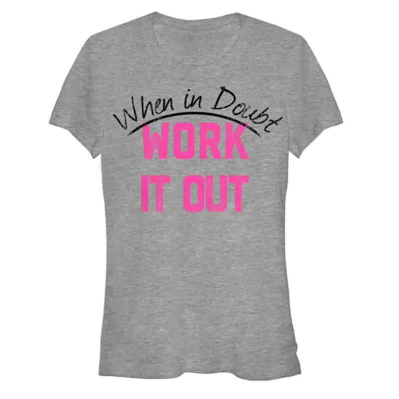 Junior's CHIN UP Work it Out T-Shirt sold by Chin Up Apparel