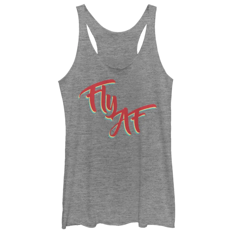 Women's CHIN UP Fly AF Racerback Tank Top sold by Chin Up Apparel