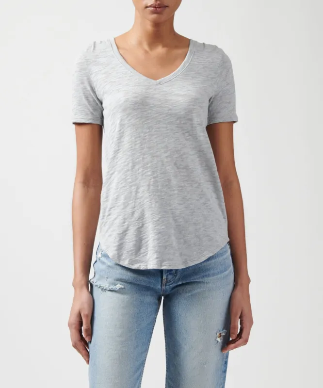 Slub Jersey Classic V-Neck Tee - Heather Grey sold by ATM Anthony Thomas Melillo