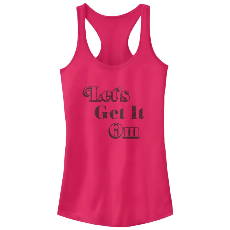 Junior's CHIN UP Let's Get Om Racerback Tank Top sold by Chin Up Apparel