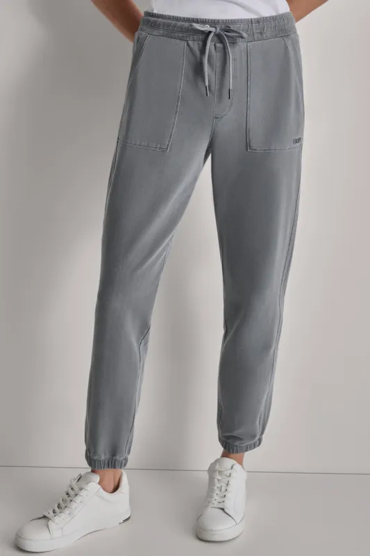 SMOCKED WAISTBAND JOGGER sold by DKNY
