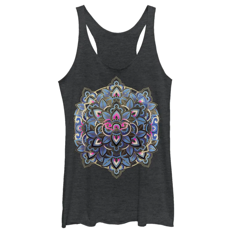 Women's CHIN UP Paisley Mandala Racerback Tank Top sold by Chin Up Apparel