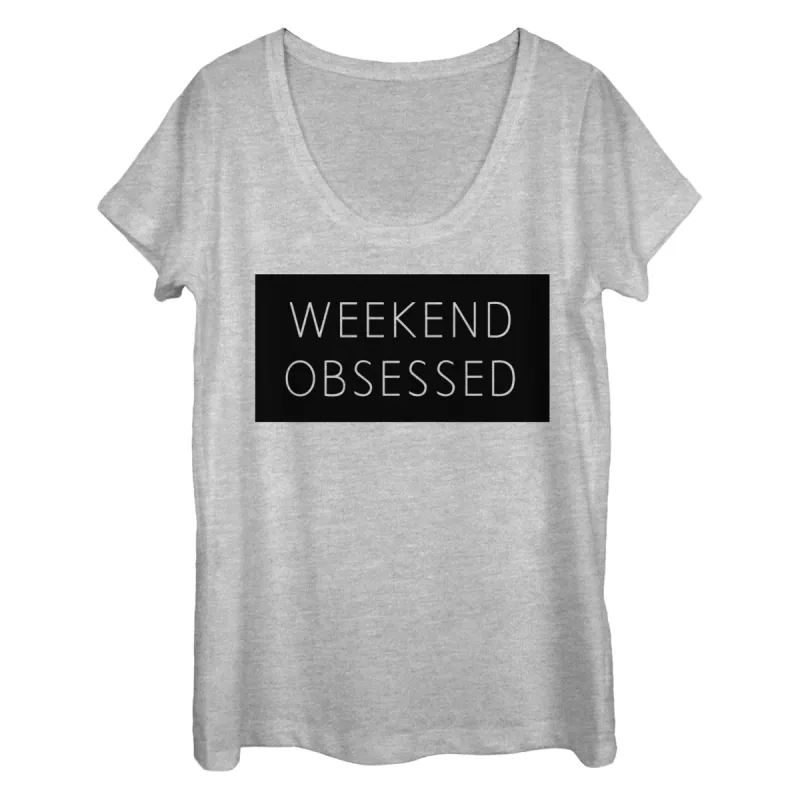Women's CHIN UP Weekend Obsessed Scoop Neck sold by Chin Up Apparel