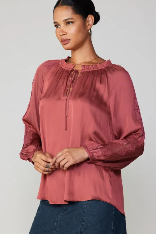 Lace Panel Blouse sold by Current Air