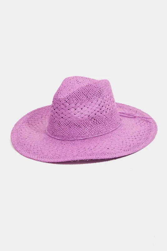 Fame Straw Braided Sun Hat sold by Charming Charlie