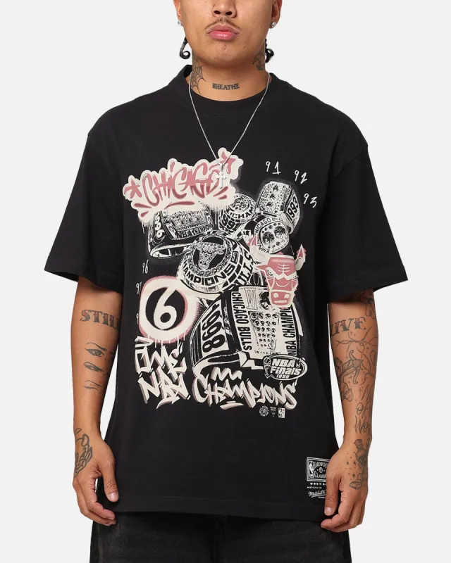 Mitchell & Ness Chicago Bulls Champs Graffiti T-Shirt Faded Black sold by Culture Kings