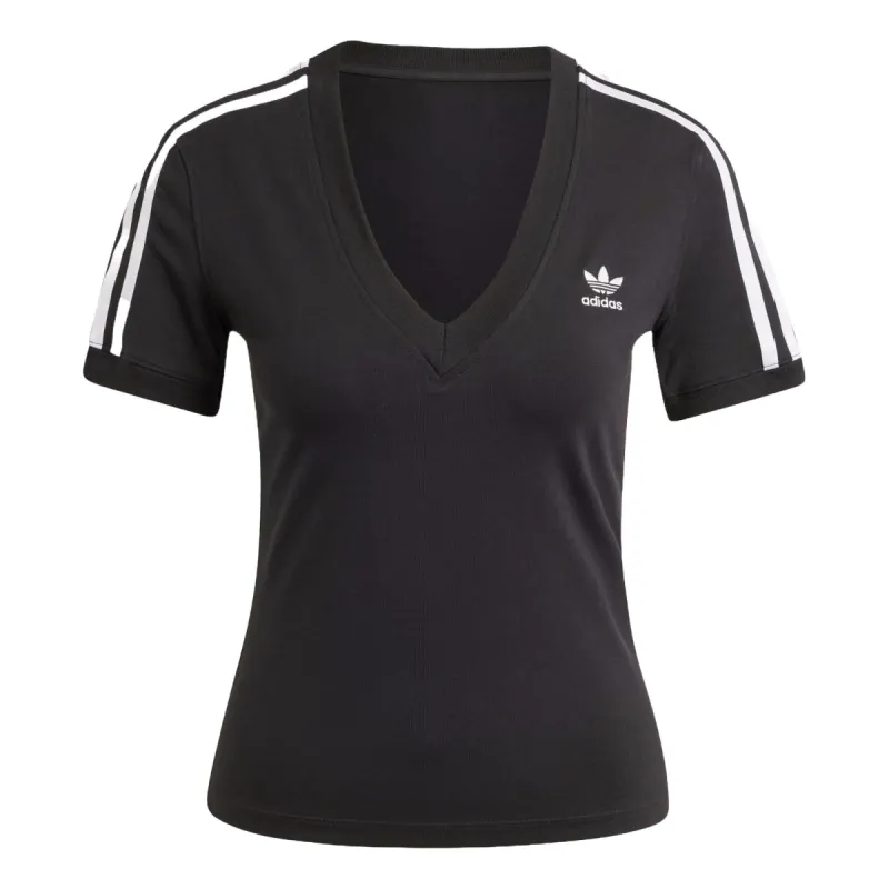 WMNS) adidas 3-Stripes V Neck Slim T-shirt Asia Sizing