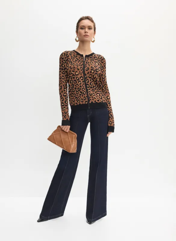 Leopard Print Cardigan & Wide Leg Jeans sold by Melanie Lyne
