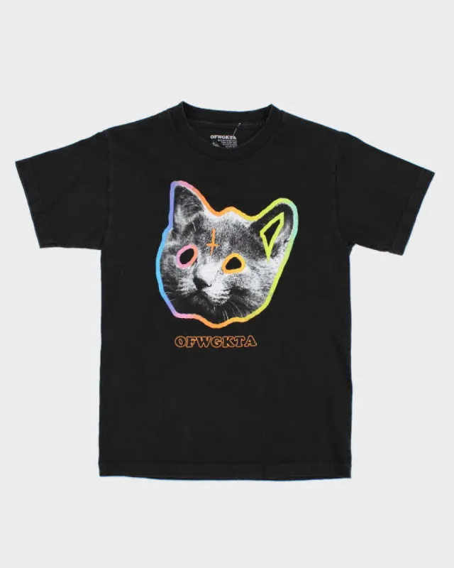 【BAON】[unisex] Dyuta Rock Cat Printing Over Short Sleeve T Vordevia CatCPT Printed - Oversize Wide Fit Crew Neck T