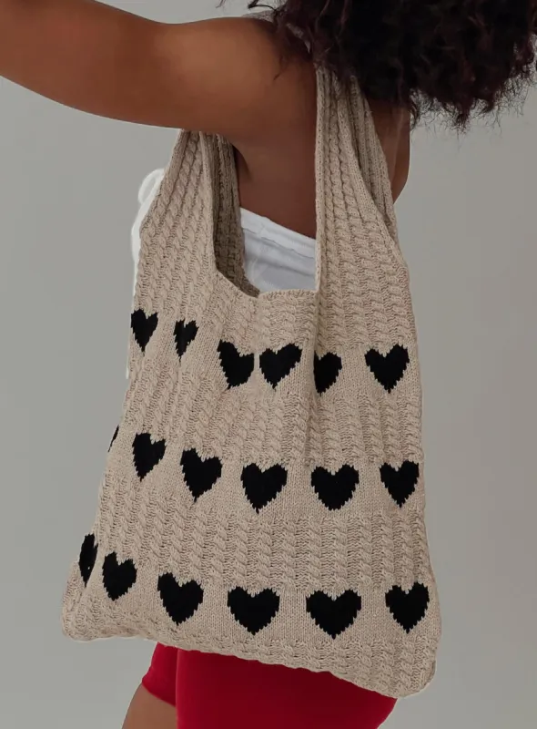 You've Got The Love Crochet Bag Beige sold by Princess Polly