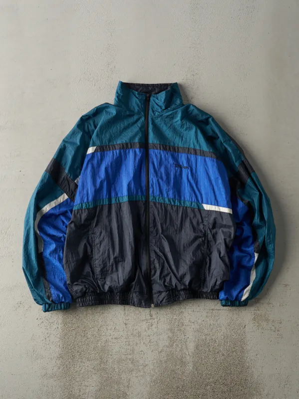 Vintage 90s Green, Blue & Black Wilson Windbreaker Jacket (L) sold by Rebalance Vintage