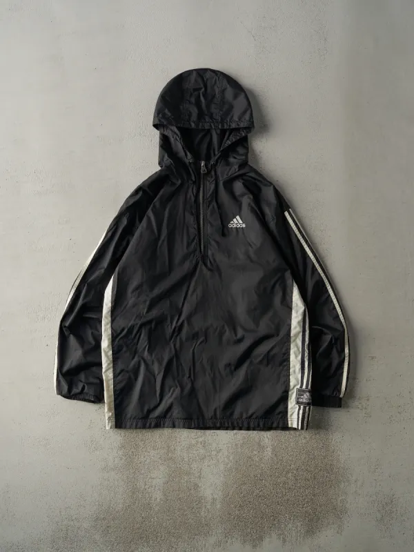 Vintage 90s Black Adidas Quarter Zip Tear Away Jacket (XL) sold by Rebalance Vintage