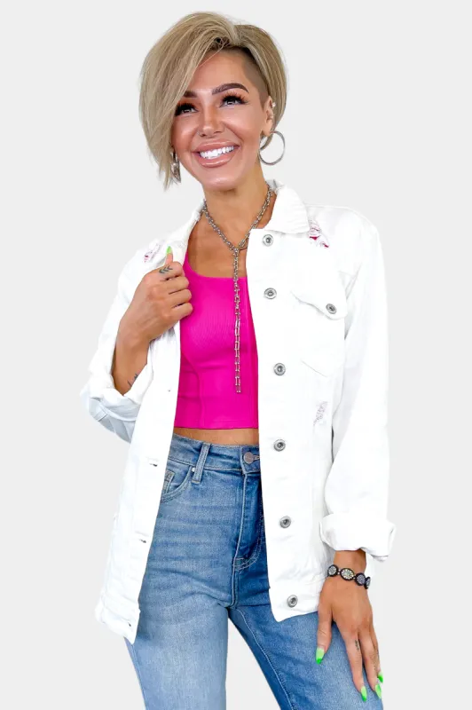 Distressed Oversized Denim Jacket sold by ZZs