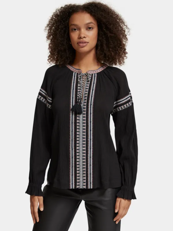 Balloon sleeve blouse sold by Scotch and Soda