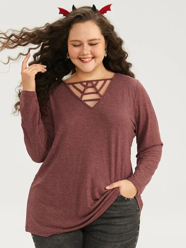 Halloween Plain Cut Out T-shirt sold by Bloomchic