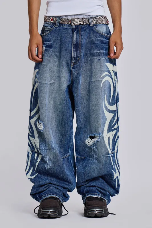 Light Wash Blade XL Colossus Jeans sold by Jaded London