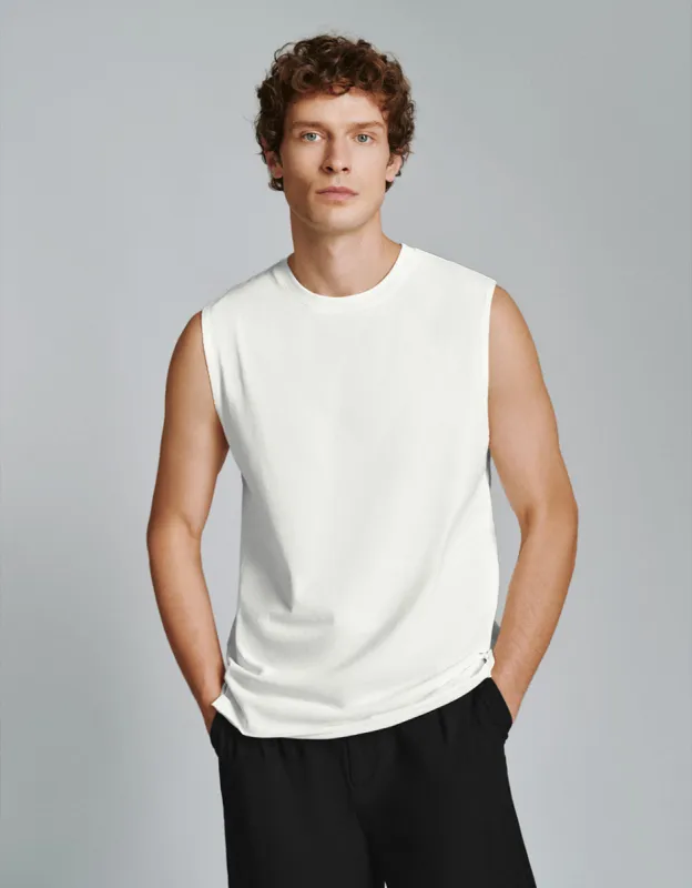 Crew Neck Loose Tank Top sold by Urban Revivo