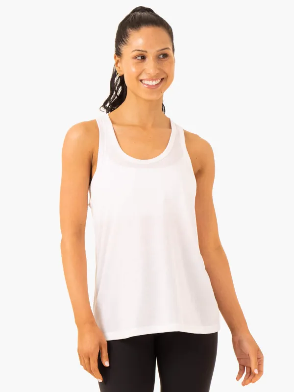 Ease Relaxed Tank - White sold by Ryderwear