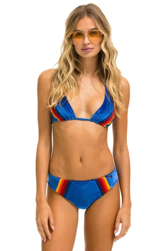 5 STRIPE VELVET TRIANGLE BIKINI TOP - ANTIGUA sold by Aviator Nation