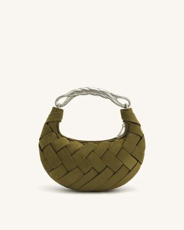 Orla Weave Handbag - Dark Olive sold by JW PEI