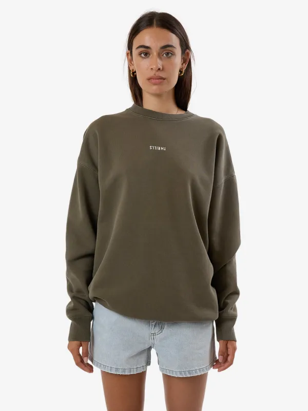 Minimal Thrills Slouch Crew - Tarmac sold by Thrills