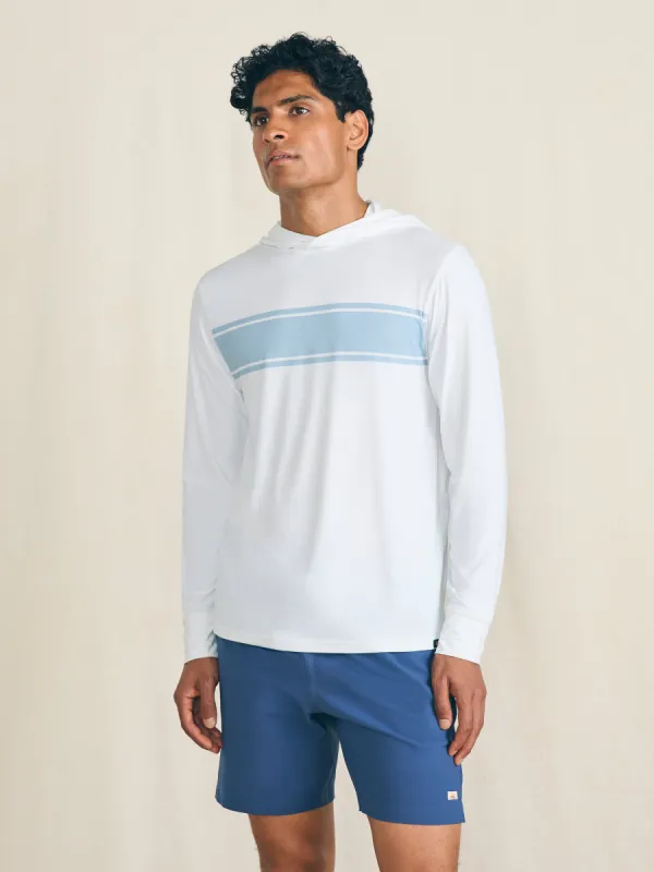 Shorelite UPF Hoodie - White Surf Stripe sold by Faherty