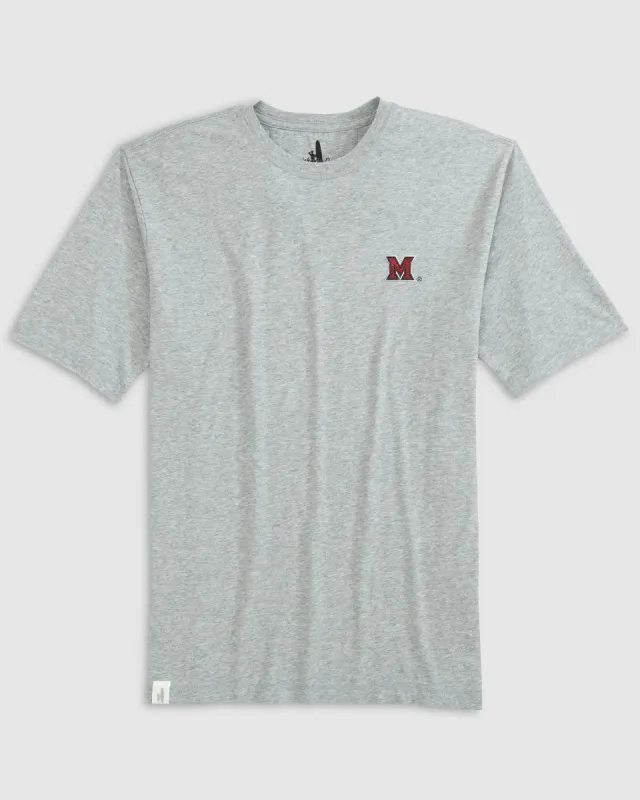 Miami of Ohio Heathered Spencer Cotton T-Shirt sold by Johnnie-O