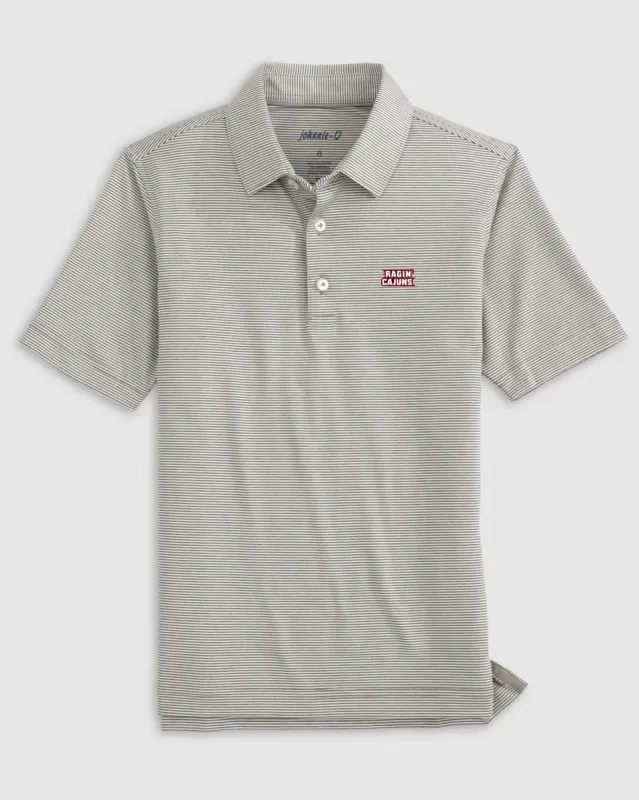 Lafayette Lyndonn Jr. Striped Jersey Performance Polo sold by Johnnie-O