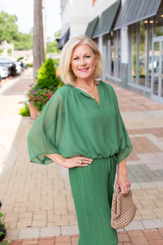 Dolman Sleeve Top with Elasticized Hem sold by French Cuff