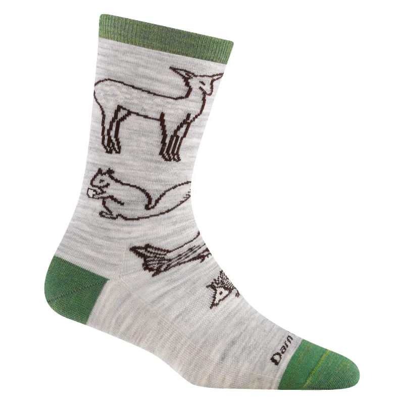 Women's Woodland Creatures Crew  Lightweight Lifestyle Sock-Last Chance sold by Darn Tough Vermont