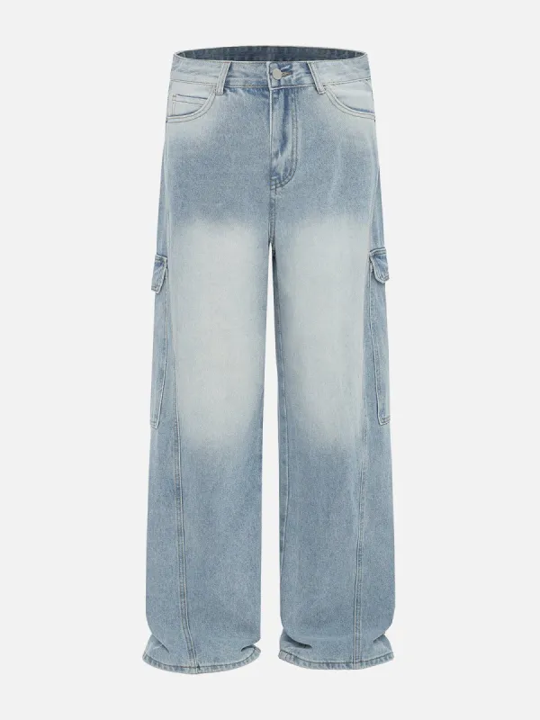 Aelfric Eden Big Pocket Basic Washed Loose Jeans sold by Aelfric Eden