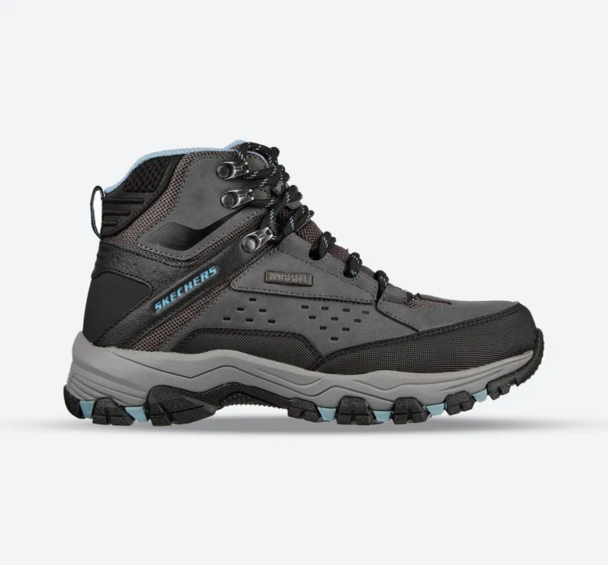Women's Wide Fit Skechers 158257 Selmen Hiking Waterproof Outdoor Boots - Charcoal/Grey sold by Wide Fit Shoes