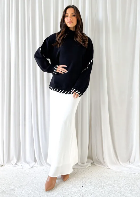 Keira Sweater - Black sold by Gingham & Heels